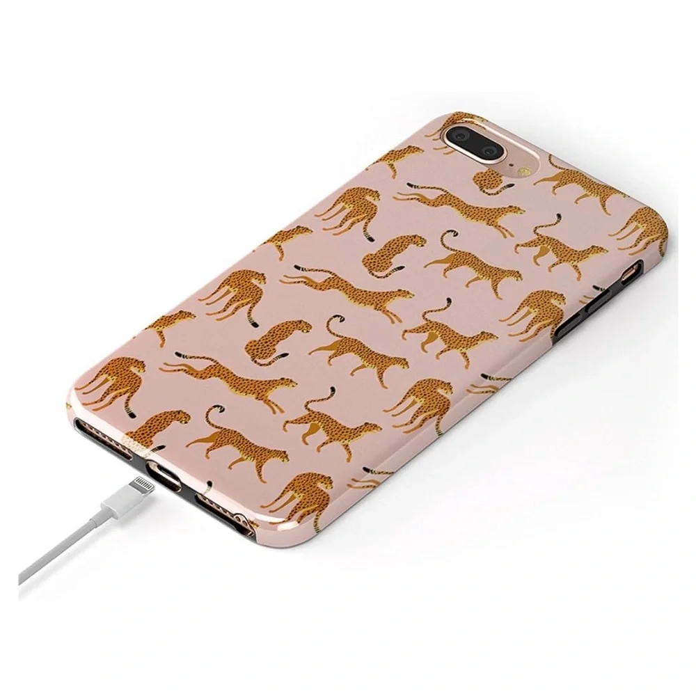 Casely iPhone 6/6s/7/8 Plus Case | On The Prowl | Pink Leopard Print Case